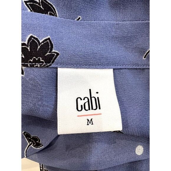 Cabi 5534 Crossover Floral Blouse Two-Piece Set in Dusty Blue Size M - Picture 6 of 6